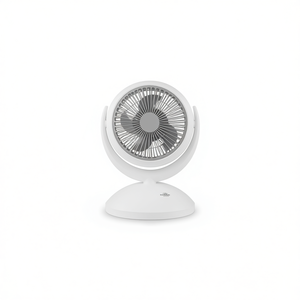 Ventilateur de bureau portable rechargeable, 4 vitesses, rotation automatique, oscillation à 360 degrés, tête inclinable, silencieux, ventilateur mural - Product Image 1