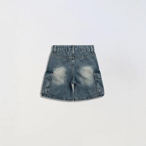 Shorts <span class=keywords><strong>en</strong></span> jean pour garçons, vente <span class=keywords><strong>en</strong></span> gros, mode estivale, rétro, ample, cinq points, imprimé - Product Image 2