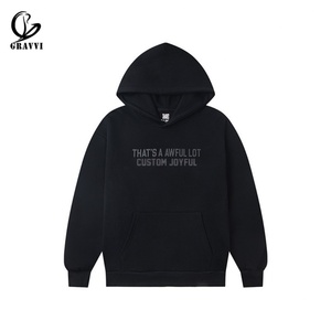Custom Heavyweight Streetwear Hoodie Men Letter Graphic <b>Hip</b> Hop Pullover Oversized Hoodie and Sweatshirt - Product Image 1