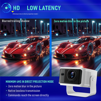 Projecteur intelligent LED mini portable JUNUO HY350MAX ASOP 500ANSI 4K 1080P 2.4G/5GWIFI5+BT5.0 Miracast Android 14 avec mise au point automatique