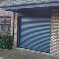 Villa Luxe Noir Électrique Smart Aluminium Grille Automatique Moderne Porte de Garage Pour Maison