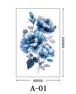 Miniature Flower Temporary <b>Tattoo</b> Sticker Waterproof Body Art <b>Paper</b> Decal for Children Party Decoration Festival Use - Product Image 3