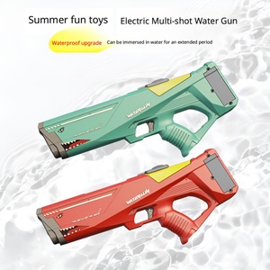 Pistola <span class=keywords><strong>de</strong></span> Agua Eléctrica Automática con Luz LED, Diseño <span class=keywords><strong>de</strong></span> Tiburón, Alta Presión, Recargable, Resistente al Agua, Juguete para Piscina y Playa <span class=keywords><strong>de</strong></span> Verano - Product Image 3