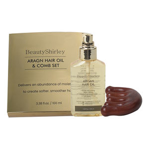 Ensemble <span class=keywords><strong>Huile</strong></span> et Peigne pour Cheveux à l'Argan <span class=keywords><strong>Huile</strong></span> d'Argan Extrait <span class=keywords><strong>de</strong></span> <span class=keywords><strong>Lin</strong></span> Beauté Shirley - Product Image 1