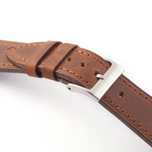 Bracelet de montre en cuir véritable de luxe avec boucle en acier inoxydable, interface universelle à dégagement rapide, 18/19/20/21/22 mm - Product Image 6