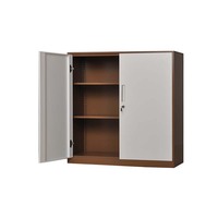 Armoire de bureau métallique à prix réduit, structure démontable, 2 portes, en acier, pour classement