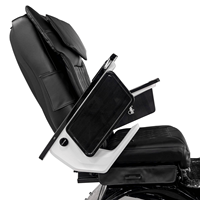 Fauteuil de pédicure de luxe moderne et réglable pour salon de beauté, avec système de brumisation et fonction massage, et extraction de fumée