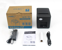 Printer Resi Termal Langsung 80mm Desktop 3-inci ZY-Q825 dengan Pemotong Kertas POS Barcode Kompatibel Linux USB+LAN