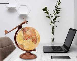 Décorations en bois de pin massif de style rétro européen <span class=keywords><strong>Carte</strong></span> <span class=keywords><strong>du</strong></span> <span class=keywords><strong>monde</strong></span> Globe Folk Art Polish Technique pour le bureau ou la maison pour la chambre anglaise - Product Image 4