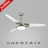 Ventilateur de plafond 1stshine moderne et élégant avec commande vocale, moteur silencieux, design raffiné, télécommande et éclairage LED intégré, robuste