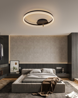 Lustre Suspendu Circulaire Moderne pour Salon Chambre à Coucher, Éclairage Intérieur Plafonnier LED