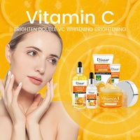 Kit de Soins Visage Marque Blanche 100% Biologique Éclaircissant à la Vitamine C pour Femme, Produits Rajeunissants