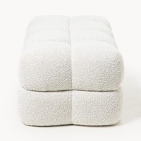 Banc rembourré en chenille minimaliste moderne, ottoman épais et rembourré, utilisation multi-scènes pour salon, chambre et hôtel