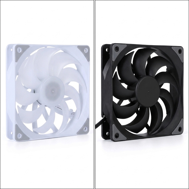 QiuzAim 120mm RGB LED Fan PWM Control Ball Bearing 20dBA Quiet Large Air Volume Desktop Server Radiator Cooler Heatsink-for