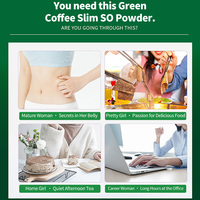 Aangepaste OEM/ODM Instant Slim Green Coffee Poeder Fruit Smaak Gewichtsverlies Detox Koffie Qian Mei Ren Merk 100 STKS MOQ