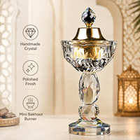 Brûleur d'encens miniature en cristal transparent poli fait main Jingpai, design tendance, cadeaux pour baby shower, décoration intérieure
