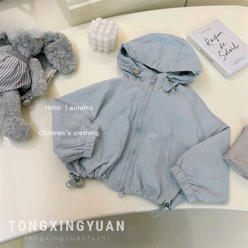 blue trench coat