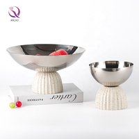 Style nordique résine Base plateau de fruits bonbons Snack assiette lumière luxe métal bol de fruits pour salon Table basse décoration de la maison