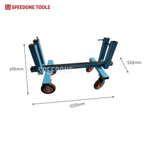 औद्योगिक ग्रेनाइट संगमरमर का पत्थर स्लैब 4 पहियों के साथ डोली ट्रॉली को ले जा रहा है, हाथ से संचालित सुरक्षा लोडिंग ट्रॉली - Product Image 4