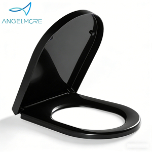 <span class=keywords><strong>Tapa</strong></span> de Inodoro de Color Personalizado, Negra, para Uso Doméstico, para Adultos, Europea, <span class=keywords><strong>Universal</strong></span>, en Forma de D, con Cierre Lento, Asiento de Inodoro UF - Product Image 1