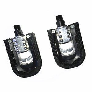 Pedales plegables de aluminio para bicicleta, eje de acero, rodamiento sellado, ligeros, negros, accesorios multiusos para bicicleta - Product Image 4