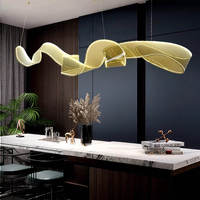 Lampe suspendue de décoration intérieure de luxe, design moderne, en acrylique, pour hôtel, hall d'hôtel, villa, restaurant