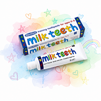 Dentifrice Herbal MILK TEETH pour Enfants de 0 à 6 Ans Anti-Caries & Blanchissant Faible Teneur en Fluorure Sans Sucre Saveur Menthe Usage Domestique