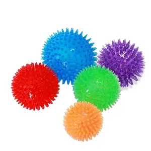 流行SqueakDog玩具弹力浮动牙齿清洁尖刺吱吱球TPR耐用狗玩具狗球