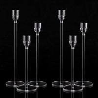 Personnalisé Élégant Acrylique Bougeoir PMMA Chandelier Pièce Maîtresse pour Table De Mariage Décor Salle À Manger Halloween Décor De Noël