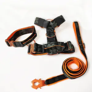 パーソナライズされたトレーニング狩猟ソフトナイロンパッド入りエアタグ戦闘戦術犬ハーネスベスト金属製バックル付き - Product Image 1