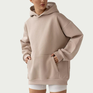 Felpa con Cappuccio Invernale da Uomo in Pile Tinta Unita, Spalle Cadenti, 100% Cotone 200g, Ricamo Digitale, Tasca Oversize - Vendita all'Ingrosso - Product Image 2