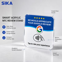 Carte NFC Google Review allemande programmable pour les avis Google, carte autocollante en acrylique, 13,56 MHz, étanche, carte NFC pour avis