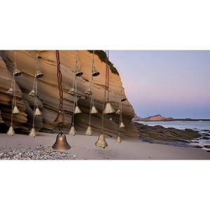 ชุดงานฝีมือ parijat 4ชิ้นทำจากเหล็กโบราณกระดิ่งกริ๊งสำหรับแขวนตกแต่งกระดิ่งลมสำหรับตกแต่งบ้านสวน - Product Image 6