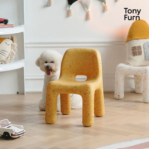 HANYEE-Chaise Nordique Classique Moderne Portable pour Enfants, Style Nordique Minimaliste Pe Plastique Confettis Fer pour Salle à Manger Cuisine Parc Gym - Product Image 4