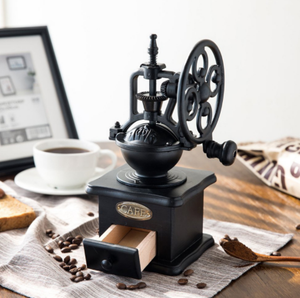 <span class=keywords><strong>Moulin</strong></span> à café <span class=keywords><strong>vintage</strong></span> grande roue avec logo personnalisé <span class=keywords><strong>Moulin</strong></span> à café manuel en métal et bois électrique domestique Vente en gros - Product Image 4