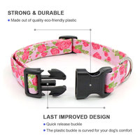 Colliers pour chiens personnalisés avec logo d'usine, en sangle de haute qualité, pour la marche en extérieur, en polyester et nylon, mignons et réglables