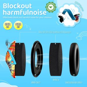 Ультрамягкие наушники-вкладыши с шумоподавлением для детей, черные, с мягким регулируемым ободком, пассивные наушники для защиты слуха малышей - Product Image 3