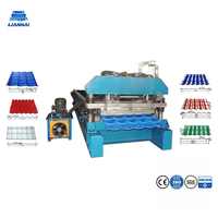 Machine de formage de tuiles émaillées Lian Nai, équipement de fabrication de tôles de toiture en acier coloré, découpe hydraulique, contrôle PLC, OEM ODM