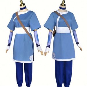 The Last Airbender Halloween Cosplay Costume Bumi Omashu et Katara Kostume avec pantalon et composants supérieurs - Product Image 3