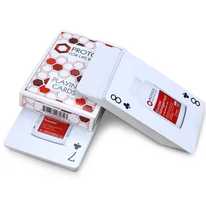 Conception personnalisée de l'individualité OEM des deux côtés du logo imprimé Arabie saoudite Koweït Cartes de poker Cartes à jouer en plastique