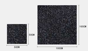 고품질 15mm 두께 헬스장 고무 바닥 매트 충격 흡수 탄성 타일 롤 정원용 방화 헬스장 바닥재 - Product Image 2