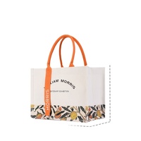Sac fourre-tout en toile à motif Morris, grande capacité, tendance, avec logo personnalisé imprimé, sac fourre-tout pour la promotion publicitaire
