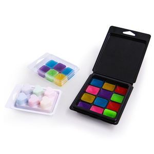 Vente en gros de moules à clapet carrés en PET recyclé à 6 cavités plateau cube en plastique <span class=keywords><strong>vide</strong></span> transparent pour bougies à tartes sans mèche - Product Image 4