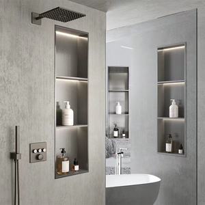Hermosos Nichos de Pared para Baño de Acero Inoxidable, Nicho de Ducha Largo Empotrado de Metal - Product Image 1