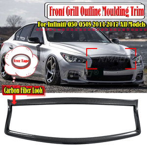 Marco de cubierta de parrilla delantera Q50, embellecedor de rejilla frontal, cubierta superpuesta para parachoques delantero, para INFINITI Q50 Q50S 2014-2021 - Product Image 1