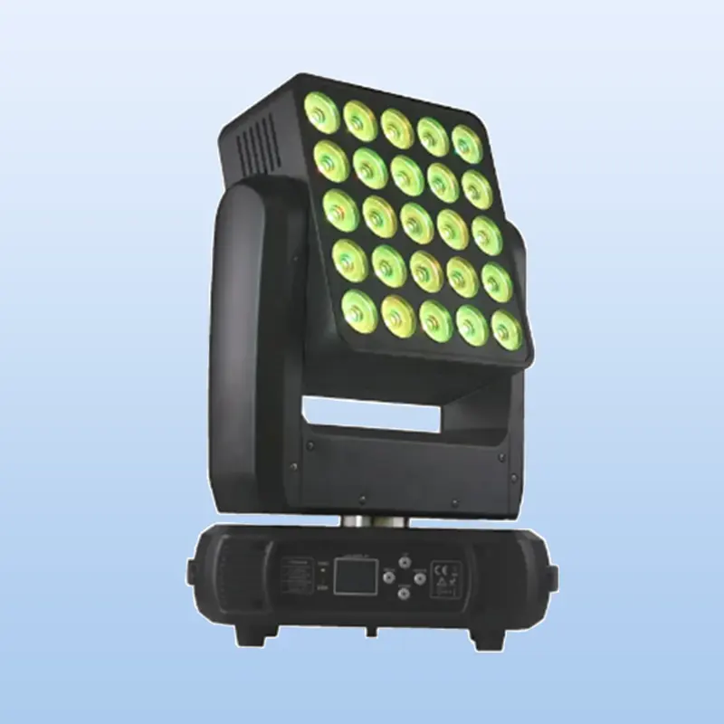 Световая матрица с эффектом луча 25x12 Вт RGBW 4 в 1 Светодиодная движущаяся головка настенная лампа