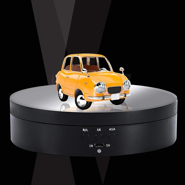 3 Speeds Intelligent Automatic Revolving Electric Rechargeable Rotating Round Display Turntable Stand for Photography
