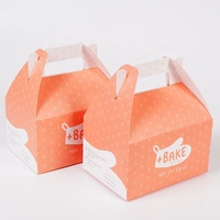 Boîtes de fête colorées pour enfants avec poignée, pour transporter repas, gâteaux, cupcakes, idéales pour pique-niques, anniversaires et mariages