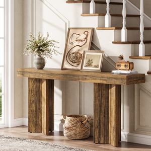 Tribesigns 63 "Table <span class=keywords><strong>console</strong></span>, Table <span class=keywords><strong>d</strong></span>'<span class=keywords><strong>entrée</strong></span> de ferme, Table de canapé rectangulaire en bois derrière le canapé pour <span class=keywords><strong>entrée</strong></span>, couloir - Product Image 5