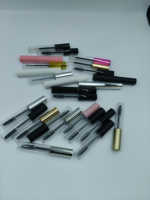 Tube de mascara en plastique noir et or rose de 4 ml en gros, avec logo personnalisé, pour sérum de croissance des cils et sourcils